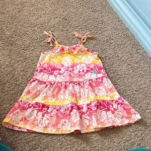 Tommy Bahama Pink and Yellow Floral Kids Dress
